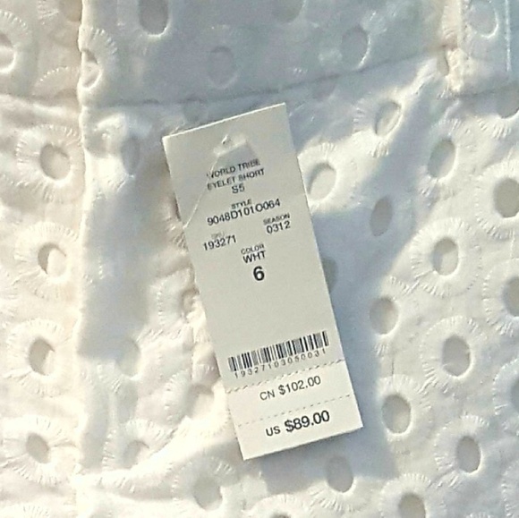 🏝🌼bebe~ White Eyelet Shorts. *NWT - Picture 5 of 6